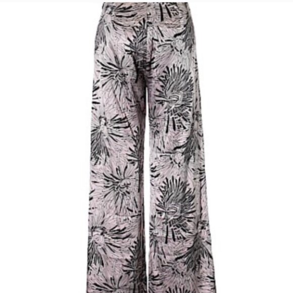 Trina Turk Floral Print Silk Blend Wide Leg Pants Size 8 NWT - Picture 2 of 10